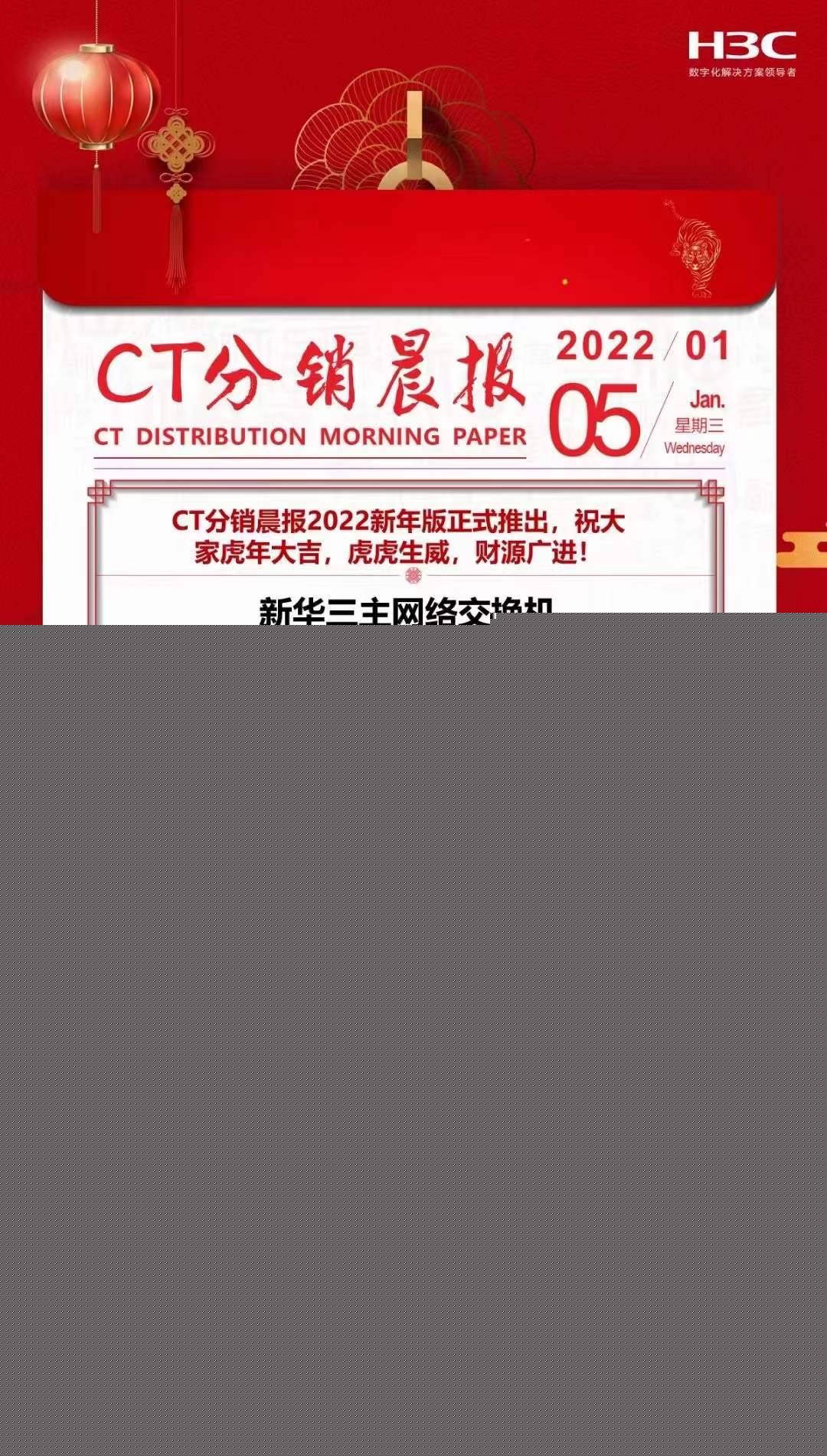 CT分銷晨報20220105